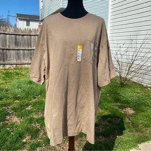 NWT CARHARTT CAMEL LOOSE FIT HEAVYWEIGHT SHORT-SLEEVE POCKET T-SHIRT